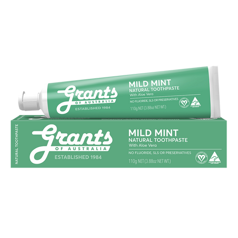 Grants - Natural Toothpaste - Mild Mint with Aloe Vera (110g)