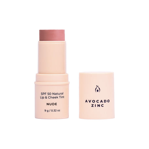 Avocado Zinc SPF 50 Natural Lip & Cheek Tint - Nude (9g)