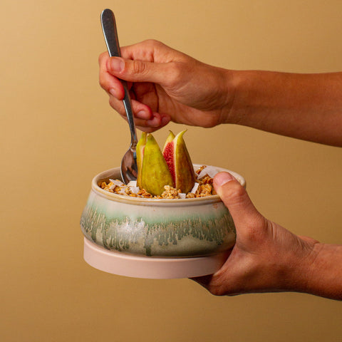 Pottery For The Planet - Small Ceramic Travel Bowl - Rain forest Jasper