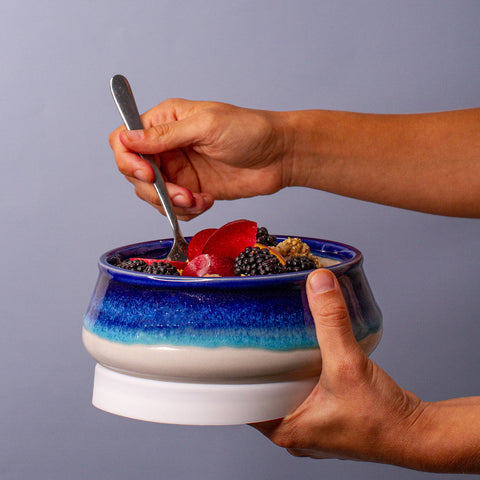 Pottery For The Planet - Large Ceramic Travel Bowl - Ocean Bliss