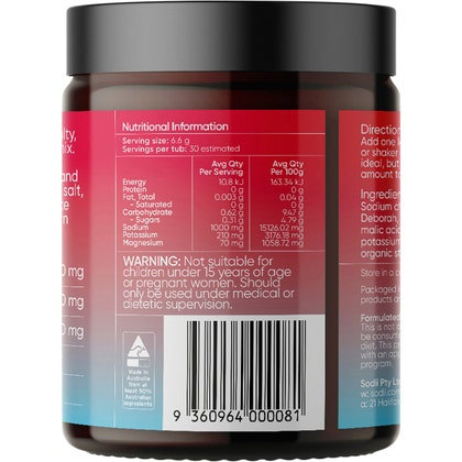 SODII Everyday Hydration Salts - Salty Raspberry 185g