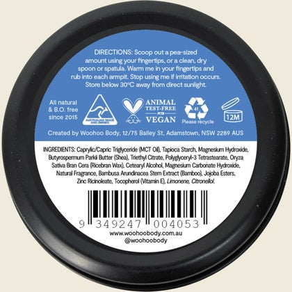 Woohoo Body - Deodorant Paste - Drift (Plastic-Free Tin 60g)