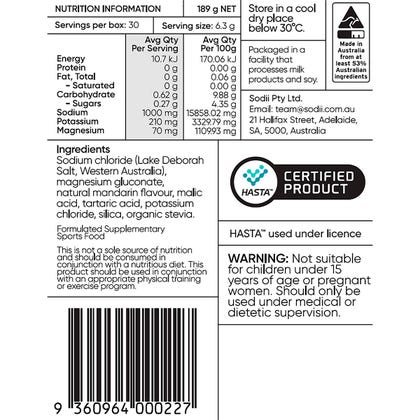 SODII Everyday Hydration Salts - Salty Mandarin - 30 Pack