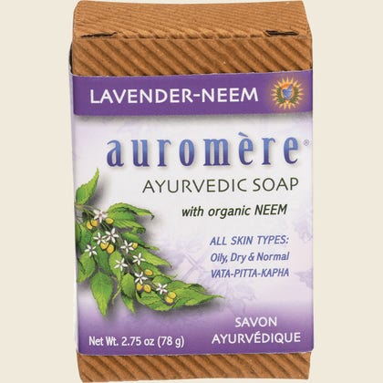 Auromere Neem Soap Ayurvedic - Lavender Neem 78g