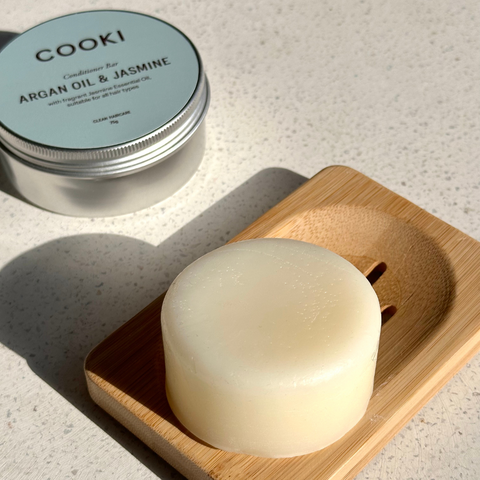Cooki Argan & Jasmine Conditioner Hair Bar With Tin - 75g