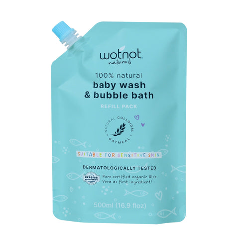 Wotnot Baby Wash & Bubble Bath - Refill 500ml