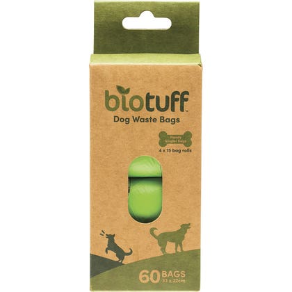 Biotuff - Compostable Dog Waste Bags (60 Pack)