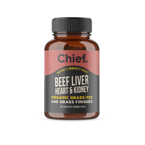 Chief Organic Beef Liver Heart & Kidney - 120 capsules