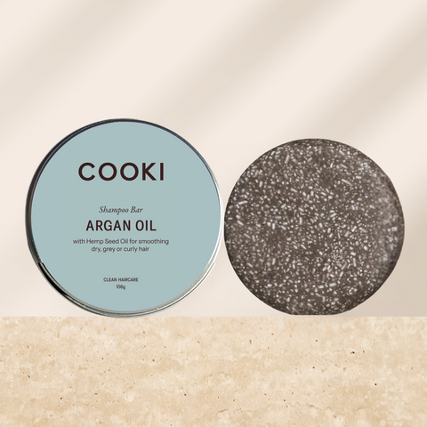 Cooki Argan Shampoo Hair Bar With Tin - 65g