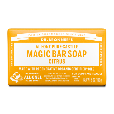 Dr Bronners - Castile Soap Bar - Citrus (140g)