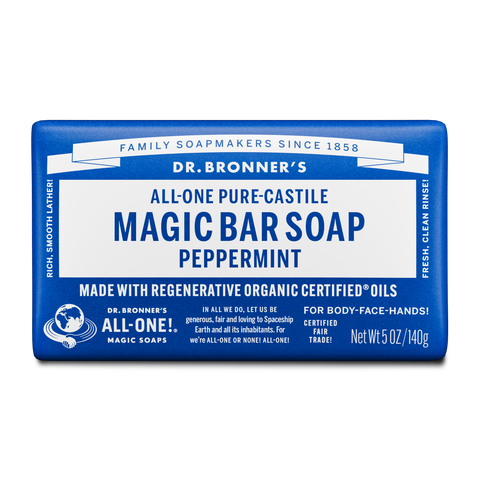 Dr Bronners - Castile Soap Bar - Peppermint (140g)
