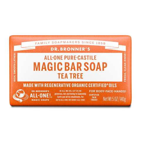 Dr Bronners - Castile Soap Bar - Tea Tree (140g)