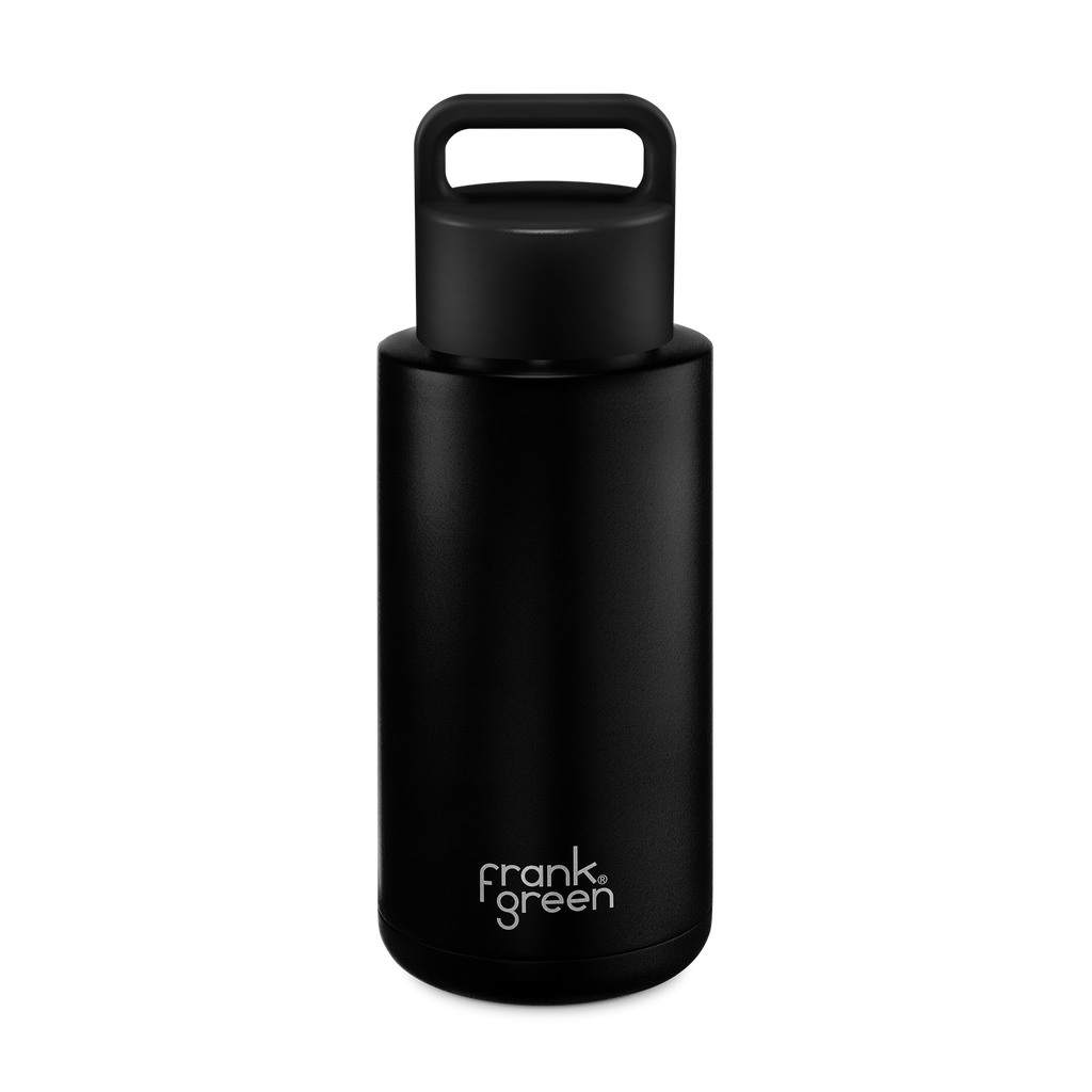 Frank Green - Stainless Steel Ceramic Reusable Bottle Grip Lid - Midnight (34oz)