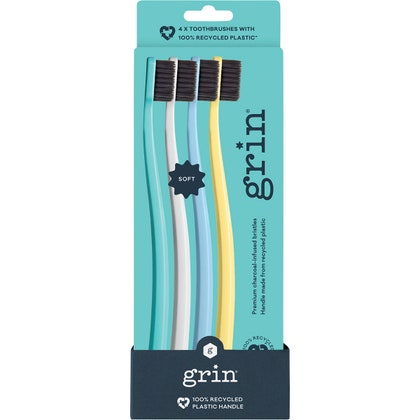 Grin - Soft Toothbrush - Summer (4 Pack)