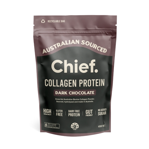 Chief Nutrition Grass-Fed Collagen Protein Powder - Dark Chocolate 450g