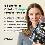 Chief Nutrition Grass-Fed Collagen Protein Powder - Dark Chocolate 450g