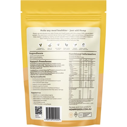 Hemp Foods Australia Essential Hemp Gold Protein (450g)