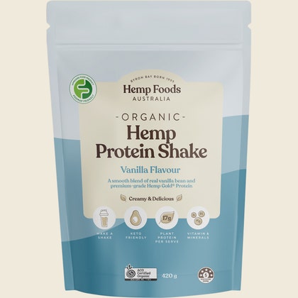 Hemp Foods Australia Essential Hemp Protein Powder - Vanilla (420g)