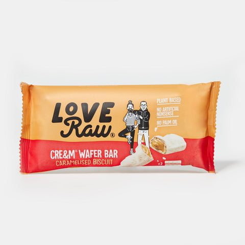 LoveRaw Caramelised Biscuit Cre&m Wafer Bars - (2 x 21g)