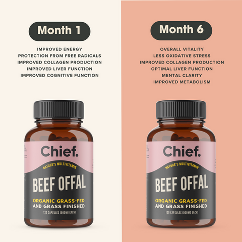 Chief Organic Beef Offal Multivitamin - 120 capsules