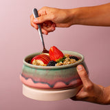 Pottery For The Planet - Small Ceramic Travel Bowl - Pink Flamingo