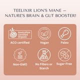 Teelixir Organic Lion's Mane Mushroom - 50g