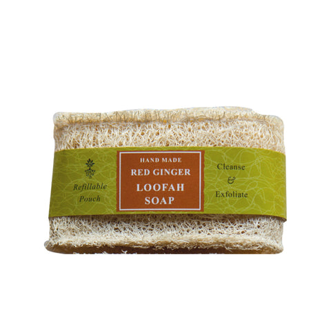 Thurlby Red Ginger Soap with Loofah (70g)