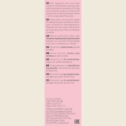 Weleda Sensitive Soothing Moisturiser - Light 30ml