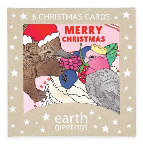 Earth Greetings - Christmas Card Pack - Christmas Dessert (8 Pack)