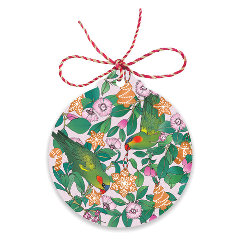 Earth Greetings - Christmas Gift Tags - Lorikeets & Lilly Pilly ( 8 Pack)