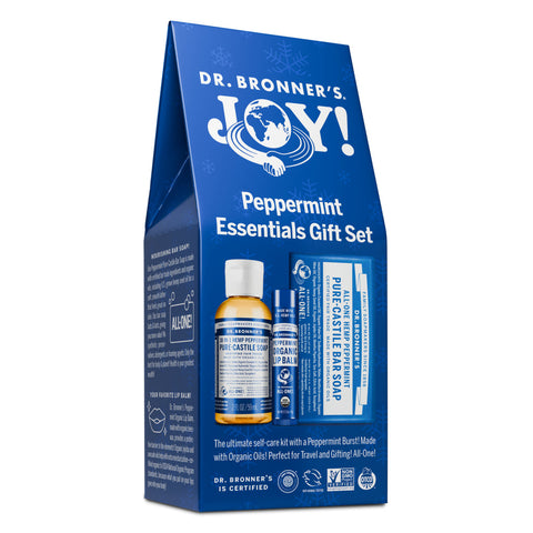 Dr Bronners Joy Peppermint Essentials Gift Set