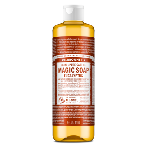 Dr Bronners - 18 in 1 Pure Castile  Liquid Soap - Eucalyptus (473ml)