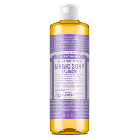 Dr Bronners - 18 in 1 Pure Castile Liquid Soap - Lavender (473ml)