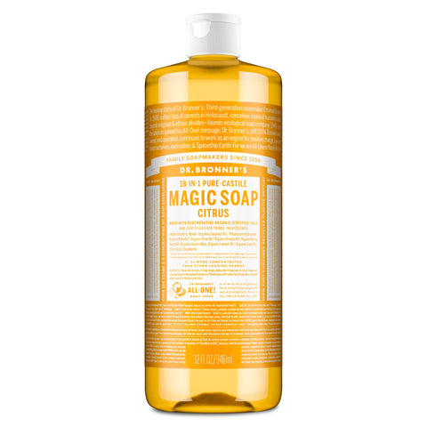 Dr Bronners - 18 in 1 Pure Castile Liquid Soap  - Citrus (946ml)