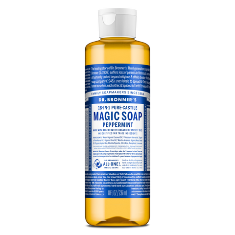 Dr Bronners - 18 in 1 Pure Castile Liquid Soap - Peppermint (237ml)