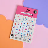 No Nasties Nail Sticker Sheet - Birthday