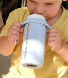 Kaakaa Baby - Glass Cup with Silicone Straw & Sleeve - Pink 240ml