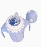 Kaakaa Baby - Glass Cup with Silicone Straw & Sleeve - Pink 240ml