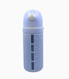 Kaakaa Baby - Glass Cup with Silicone Straw & Sleeve - Blue 240ml