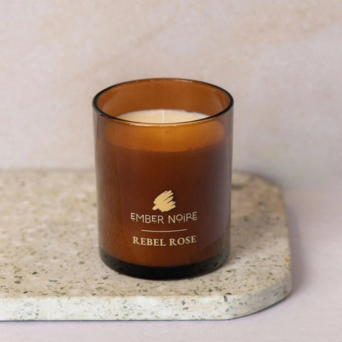 Ember Noir - Rebel Rose - Rose Geranium, Mandarin, Bergamot, Jojoba, Neroli Soy Candle