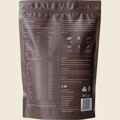Mitchells Nutrition Bone Broth Protein Powder-Chocolate 500g
