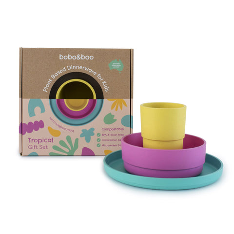 Bobo & Boo - Plant-Based Dinnerware Gift Set - Tropical