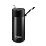 Frank Green - Stainless Steel Ceramic Reusable Cup with Straw - Midnight (16oz)