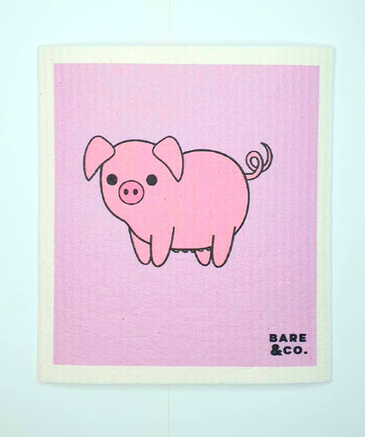 Bare & Co. Reusable Cellulose Cloth - Pig