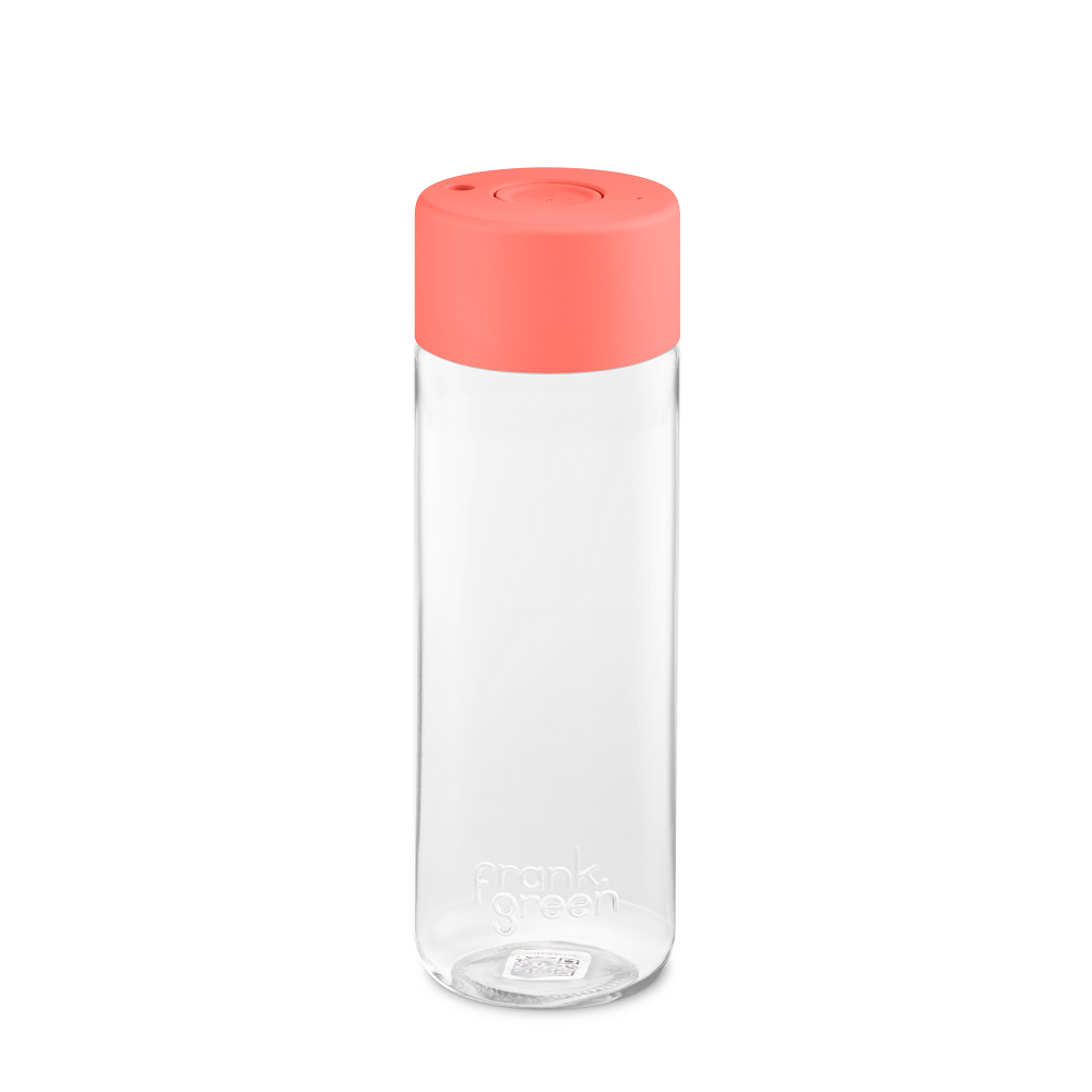 Frank Green - Original Reusable Bottle with Push Button Lid - Living Coral (25oz)