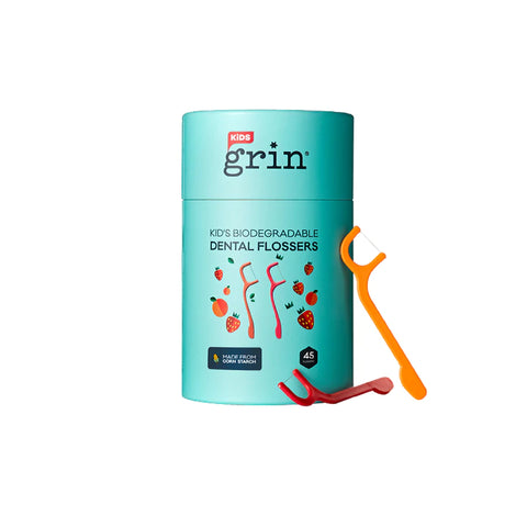 Grin - Biodegradable Dental Floss Picks - Kids (45 pack)