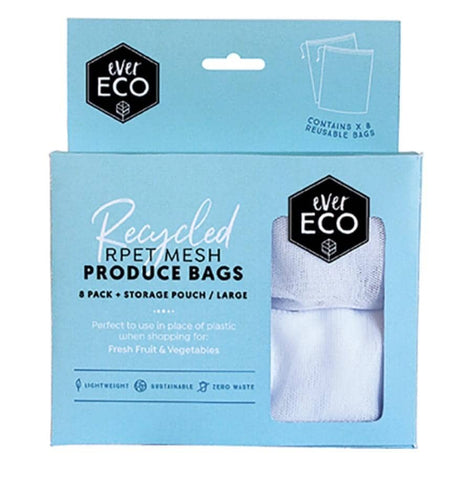 Ever Eco - Large Reusable produce Bags - (8 Pack PLUS Bonus Pouch)