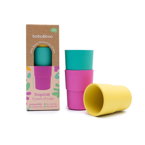 Bobo & Boo - Plant-Based Cup Bundle - Tropical (3 Pack - 300ml)