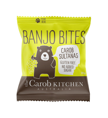 The Carob Kitchen - Banjo Bites - Carob Coated Sultanas (20g)