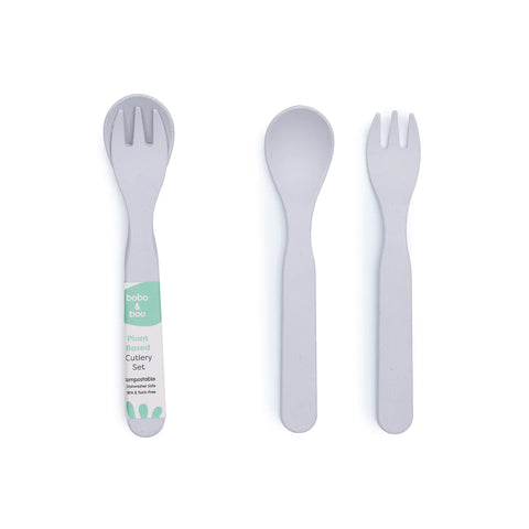 Bobo & Boo - Plant-Based Cutlery Set - Grey